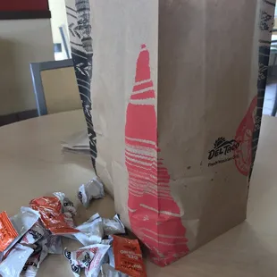 Only to go bags available for dine in