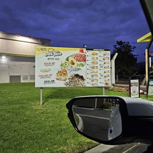 Drive thru menu April 2024