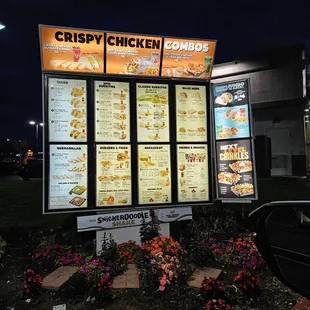 Drive thru menu