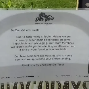 Shortages continue... I think the storm is right on the horizon...