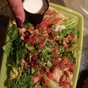 Look at this tiny lil dressing they gave me for this salad...smh