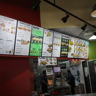 Front counter &amp; menu