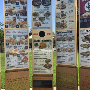 8/23/18 (thu): Partial Drive-Thru Menu