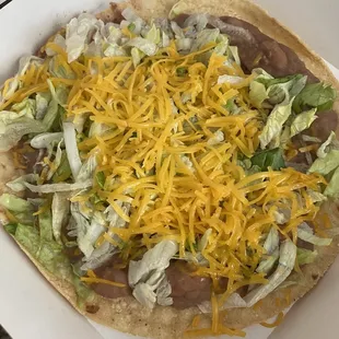 7/27/21 (tue): CrunchTada Tostada w/ Beans