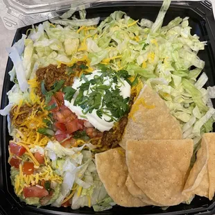 THE SALAD IS ALLEGEDLY "TWICE THE BEEF" #NOT