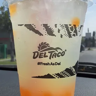 a drink in a plastic cup