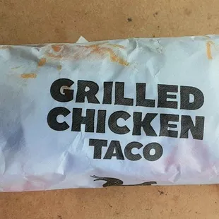 a bag of grilled chicken taco