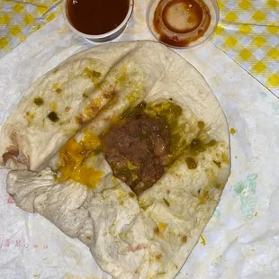 My burrito that Del Taco fucked up