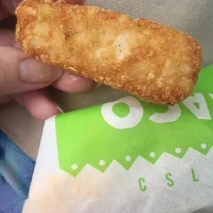 Hashbrown sticks: Only lukewarm at 8:40 am :/ on the other hand they didn't give my mouth a weird oily film like McDonald's does so: win