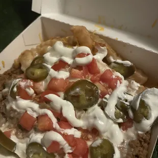 a close up of a box of food