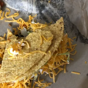 Broken shell with new shell slapped around it