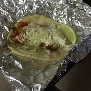 This is the fish taco I got