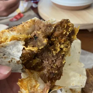 Burnt, and crusty beans, cold food