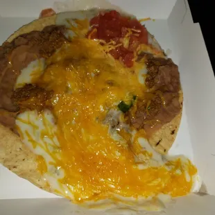 Beef and cheese crunchstada i think its called ... No Bueno ...disgusting