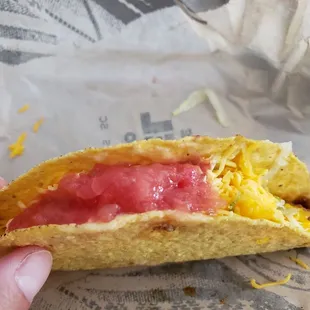 Some mush with your stale taco?