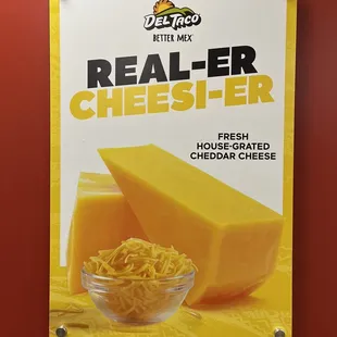 a sign for a cheese company