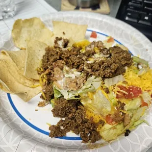 Made my own taco salad with freebies on the app.