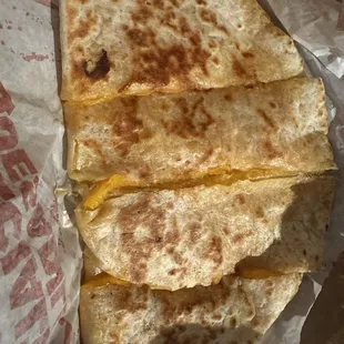 Cheese quesadilla extra cheese