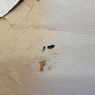 More burnt charred pieces from my food.