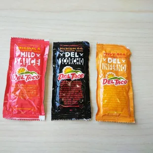 Original Mild, Del Scorcho Medium and Del Inferno Hot Sauce. Which One Is Your Favorite?