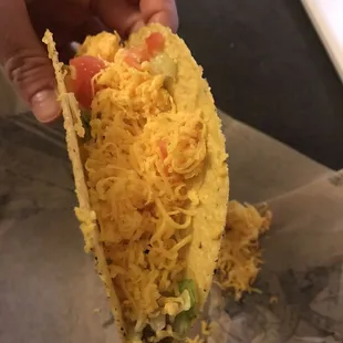 Taco with almost no meat