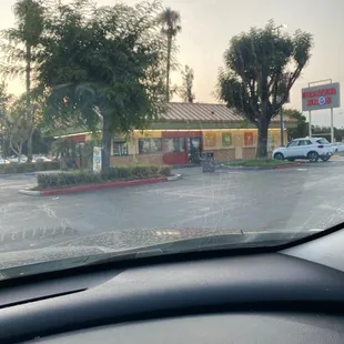 I'm waiting for them to open up the drive through it's 7:05am.