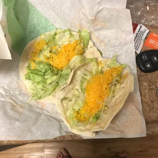Only lettuce and cheese wow!