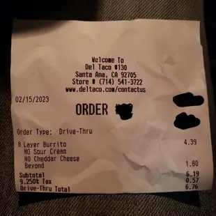 Receipt