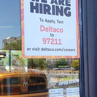 we are hiring sign in window