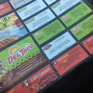 Del Tacos one coupons that they don't accept.