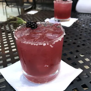 Blackberry rosemary margarita! Yum!!