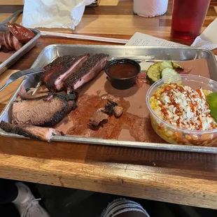 Ribs, brisket, elotea corn