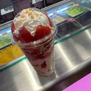 Fresas con crema