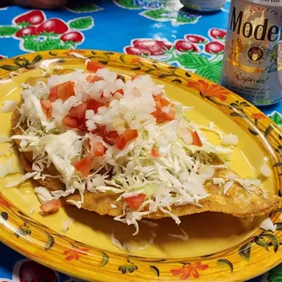 Nicaraguan Enchilada (like a giant empanada!)