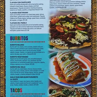 Tlayudas- Burritos- Tacos