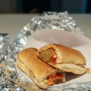 Meatball Parmigiana sub