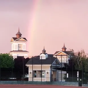 Softball field and clubhouse.