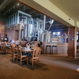 the interior of a brewery