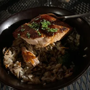 Teriyaki Rice Bowl with salmon