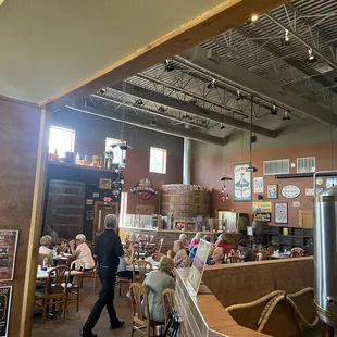 Seating area to the left after the entrance.