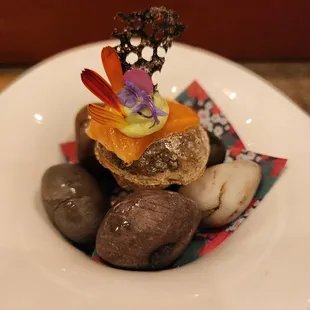 a plate of food on a table
