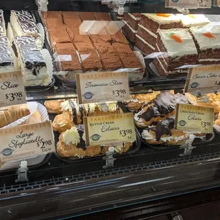 a variety of desserts
