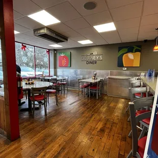 The inside of the front