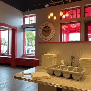 From inside the Dining room on Main St. Delicious food, clean restaurant, courteous and quick service.