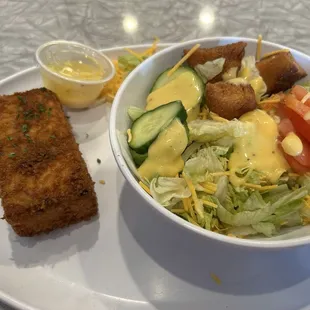 Pasta Salvi with Salad