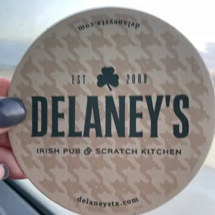 Restaurant logo coaster