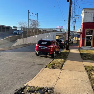 a car parked on the side of the road
