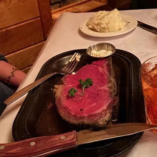 Rare prime rib, Queen cut, yum!