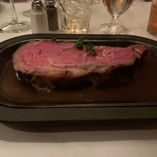 Rare prime rib
