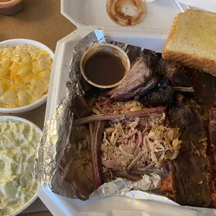 Terrible brisket and burnt ends. Everything else was OK.